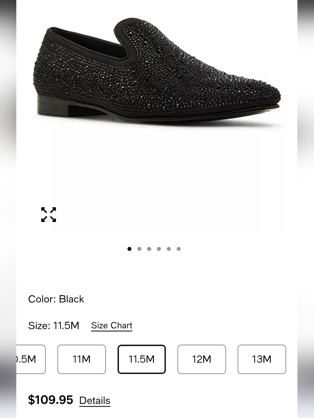 Steve Madden Black Rhinestone Slip-On Loafers/Shoes Men Sz 8 9 10.5 11.5 13 NWOB - Picture 9 of 10
